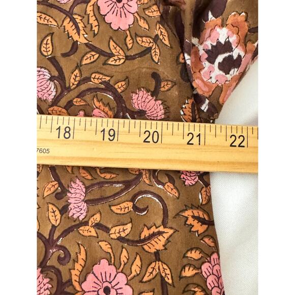 πΈβ¨ Sue Sartor Bangalore Tunic β Block Print Floral β 100% Cotton β Size L β¨πΈ - Picture 9 of 10
